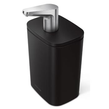 Dozator de săpun lichid negru mat din oțel 473 ml Pulse – simplehuman