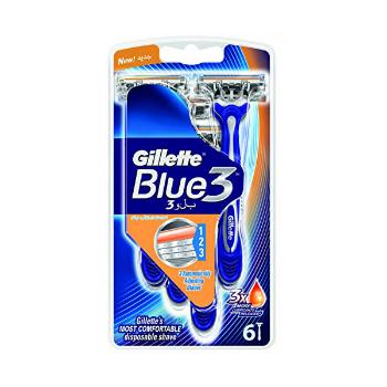Gillette Aparat de ras pentru bărbați Blue3 4 buc + 2 buc GRATUIT