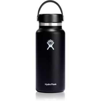 Hydro Flask Wide Mouth Flex Cap sticlă termos culoare Black 946 ml