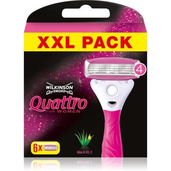 Wilkinson Sword Quattro for Women Aloe & Vit. E capete de schimb 6 buc