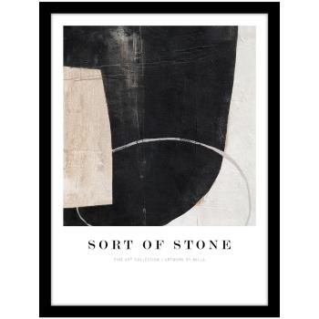 Poster cu ramă 32x42 cm Sort Of Stone   – Malerifabrikken