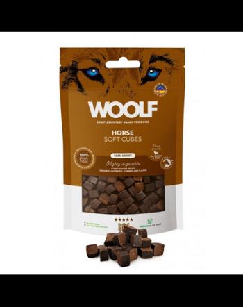 WOOLF Soft Cubes Horse Monoprotein 100g snackuri moi din carne de cal, pentru caini