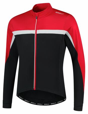 Pentru bărbați cald tricou de ciclism Rogelli Curs negru-roșu-alb ROG351005