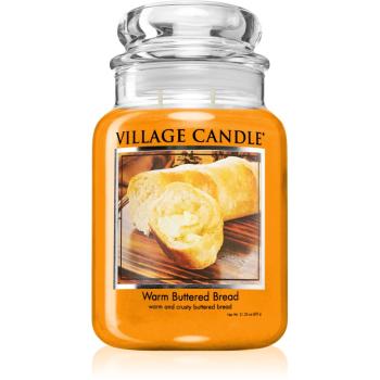 Village Candle Warm Buttered Bread lumânare parfumată  (Glass Lid) 602 g
