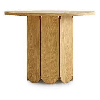 Masă dining cu aspect de lemn de stejar Woodman Soft, ø 98 cm