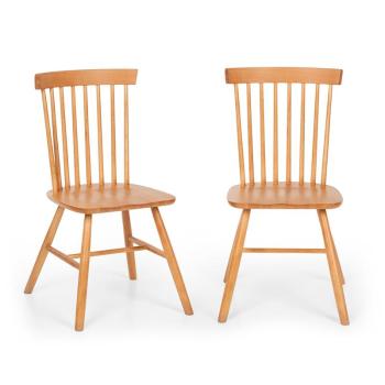 Besoa Fynn, pereche de scaune din lemn, lemn de fag, design Windsor, lemn