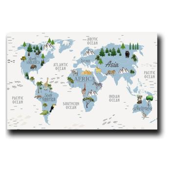 Tablou pentru copii 45x70 cm Map – Wallity