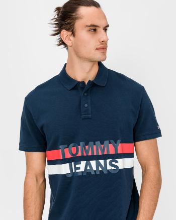 Tommy Jeans Block Stripe Polo Tricou Albastru