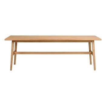 Masă de dining natural  cu aspect de lemn de stejar 100x220 cm Plainfield – Rowico