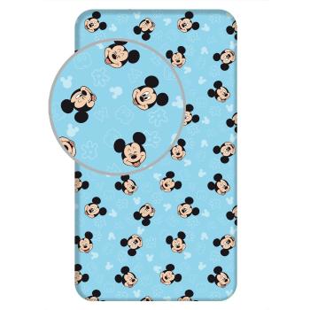 Cearșaf de pat cu elastic Jerry Fabrics Mickey Blue 02, 90 x 200 cm + 25 cm