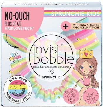 Invisibobble Elastic de păr pentru copii cu panglică Kids Slim Sprunchie Let‘s Chase Rainbows