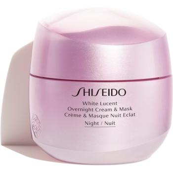 Shiseido White Lucent Overnight Cream & Mask mască și cremă de noapte hidratantă impotriva petelor 75 ml