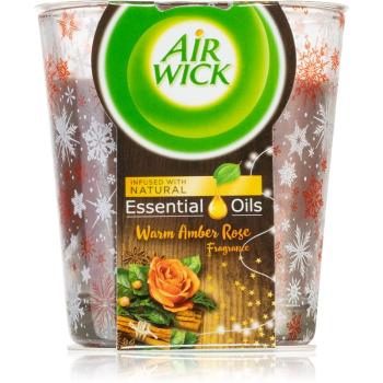 Air Wick Magic Winter Warm Amber Rose lumânare parfumată 105 g