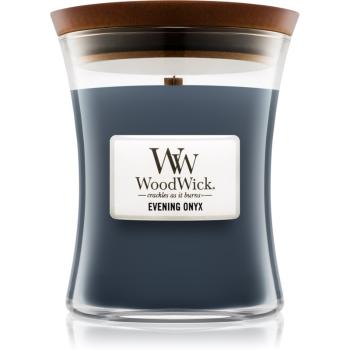 Woodwick Evening Onyx lumânare parfumată  cu fitil din lemn 284 g