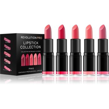 Revolution PRO Lipstick Collection set de rujuri 5 bucati culoare Pinks 5 buc