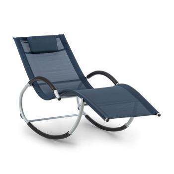 Blumfeldt Westwood Rocking Chair, canapea tip leagăn, ergonomică, din aluminiu, albastru închis
