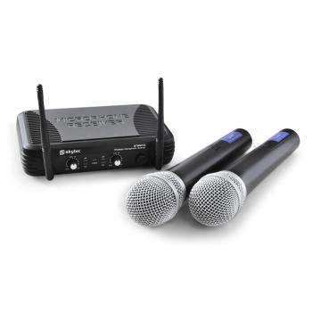 Microfon fără fir set Skytec STWM722 cu 2 mic fără fir UHF