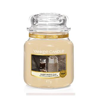 Yankee Candle Lumânare aromatică Medie Classic Sweet Maple Chai 411 g