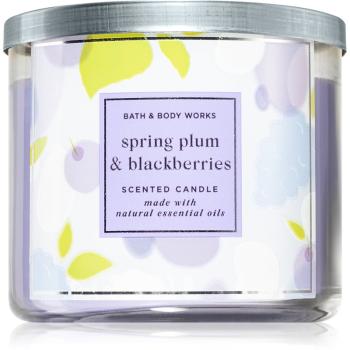 Bath & Body Works Spring Plum and Blackberries lumânare parfumată 411 g