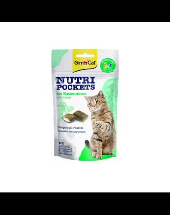 GIMCAT Nutri Pockets with Catnip 60 g Snack pisici, cu iarba matei