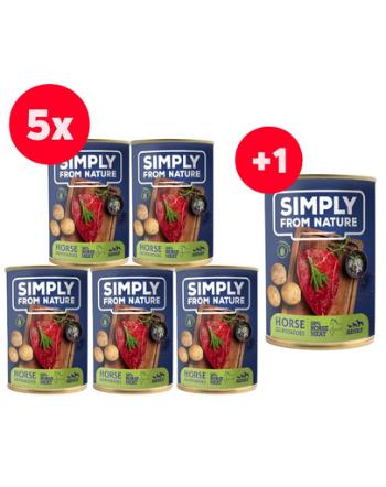 SIMPLY FROM NATURE Hrana umeda caini 5 x 400 g + 400 g GRATIS cal si cartof