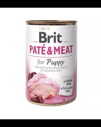 BRIT Pate&amp;Meat puppy 400 g Conserva pentru catei, pateu cu pasare