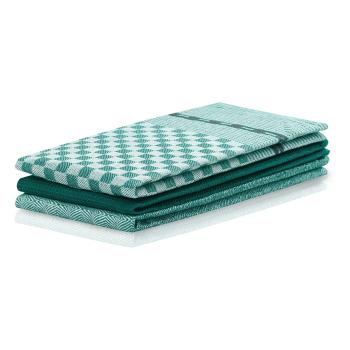 Set 3 prosoape de bucătărie din bumbac DecoKing Louie, 50 x 70 cm, verde