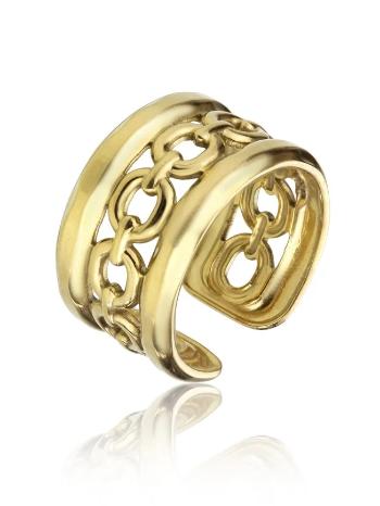 Marc Malone Inel masiv deschis placat cu aur Maria Gold Ring MCR23011G