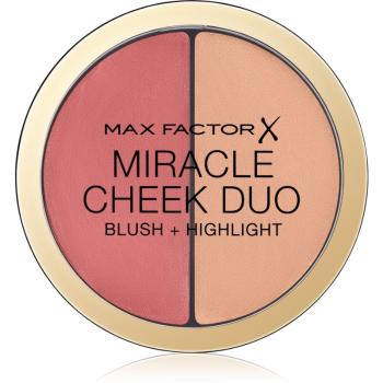 Max Factor Miracle Cheek Duo blush cremos și iluminator culoare 20 Brown Peach & Champagne 11 g