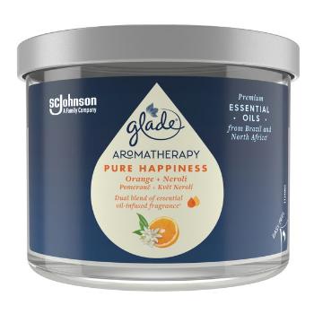 Glade Lumânare parfumată cu parfum de portocale și neroli Aromatherapy Candle Pure Happiness 260 g