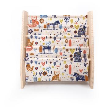 Bibliotecă pentru copii din material textil bej 60x70 cm Nordic - Folkifreckles