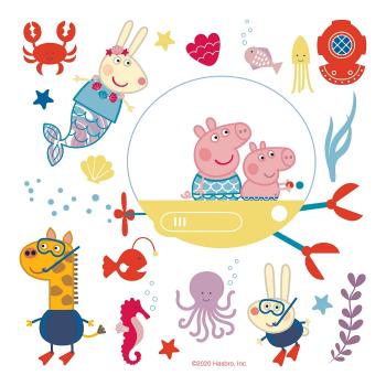 Decorațiune autocolantă Peppa pig Sea, 30 x 30 cm