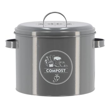 Recipient pentru deșeuri compostabile gri 6,3 l Secret Du Potager – Esschert Design