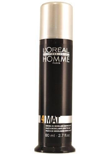 L´Oréal Professionnel Pastă modelatoare pentru barbati Homme Mat (Matte Sculpting Pomade) 80 ml