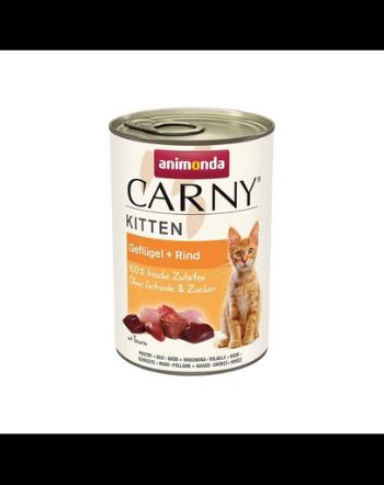 ANIMONDA Carny Kitten Poultry&amp;Beef 400 g Conserva pentru pisoi, cu pasare si vita