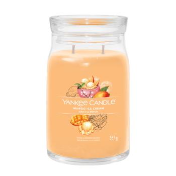 Yankee Candle Lumânare aromatică Signature sticla mare Mango Ice Cream 567 g