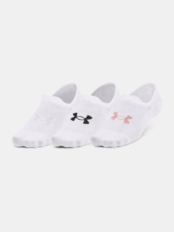 Under Armour UA Essential UltraLowTab Set de 3 perechi de șosete Alb