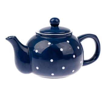 Ceainic din ceramică Dakls Dots, 1 l, albastru
