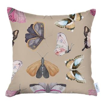 Față de pernă decorativă Mike & Co. NEW YORK Beige Butterflies, 43 x 43 cm, multicolor