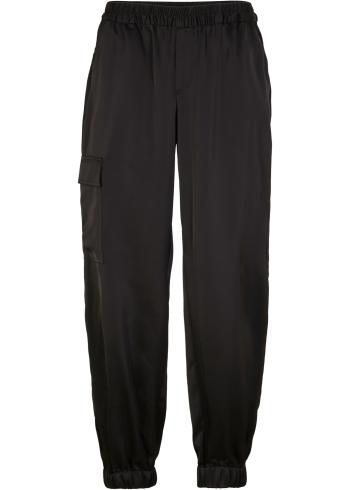 Pantaloni cargo din satin