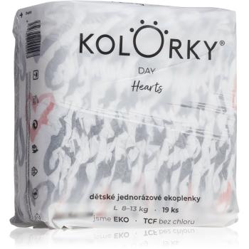 Kolorky Day Hearts scutece ECO marimea L 8-13 Kg 19 buc