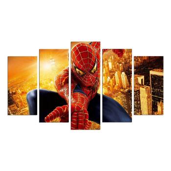 Tablou din 5 piese Spider Man