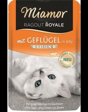 MIAMOR Ragout Royale in Jelly Poultry Kitten plic hrana pentru pisoi 100 g pasare in aspic