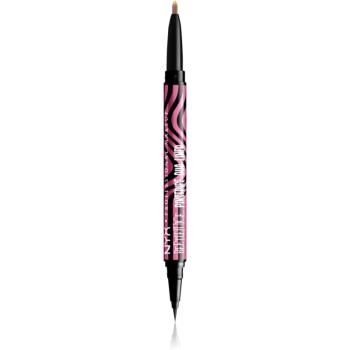 NYX Professional Makeup Beetlejuice Pinstripe Duo Liner tus de ochi 2 in 1 culoare 01 Pink Chrome 0,5 ml