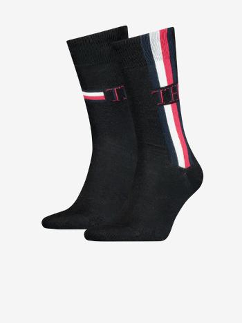 Tommy Hilfiger Set de 2 perechi de șosete Negru