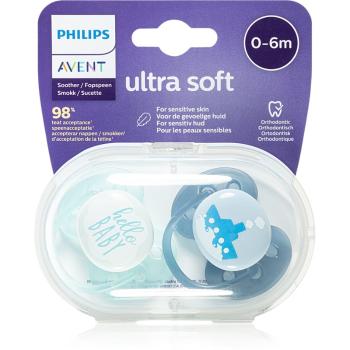 Philips Avent Soother Ultra Soft 0 - 6 m suzetă Mix Boy 2 buc