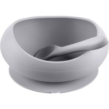 Zopa Silicone Tableware Set serviciu de masă pentru copii Dove Grey 1 buc