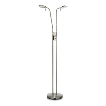 Lampadar argintiu LED cu abajur din metal (înălțime 135 cm) Hudson – Markslöjd