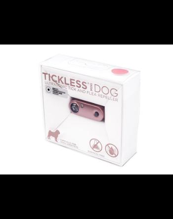 TICKLESS Mini Dog Dispozitiv cu ultrasunete anti-capuse si purici, pentru caini de rase mici, Rose Gold