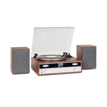 Auna Birmingham, sistem stereo HiFi, DAB +/FM, funcție BT, plăci de vinil, CD, USB, intrare AUX, lemn